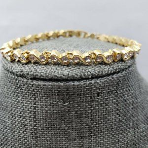 Vintage Avon NR Mark White Rhinestone Tennis Brace